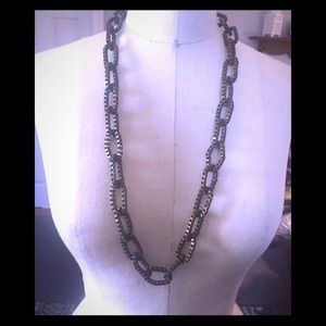 J Crew Gunmetal Chain Link Necklace